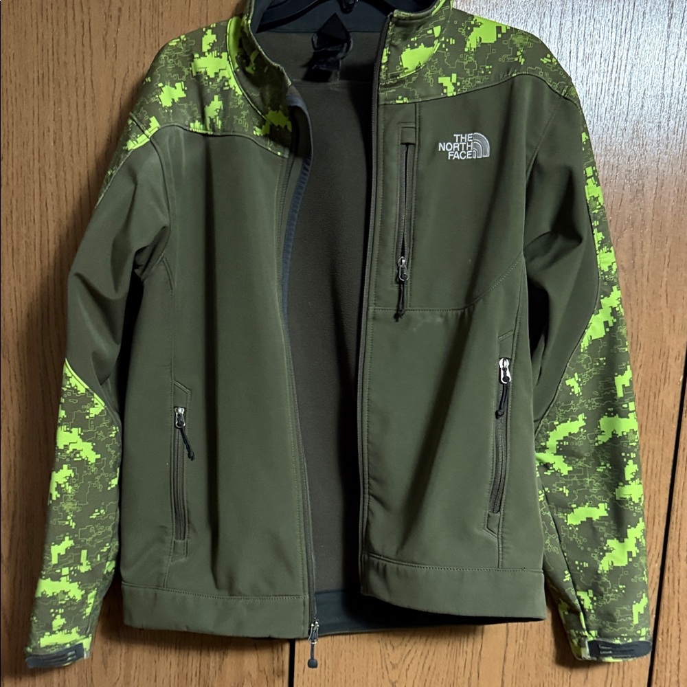 The North Face Men's Olive and Neon Green Performance Jacket